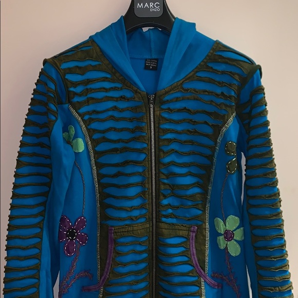 Long turquoise jacket - Picture 3 of 3